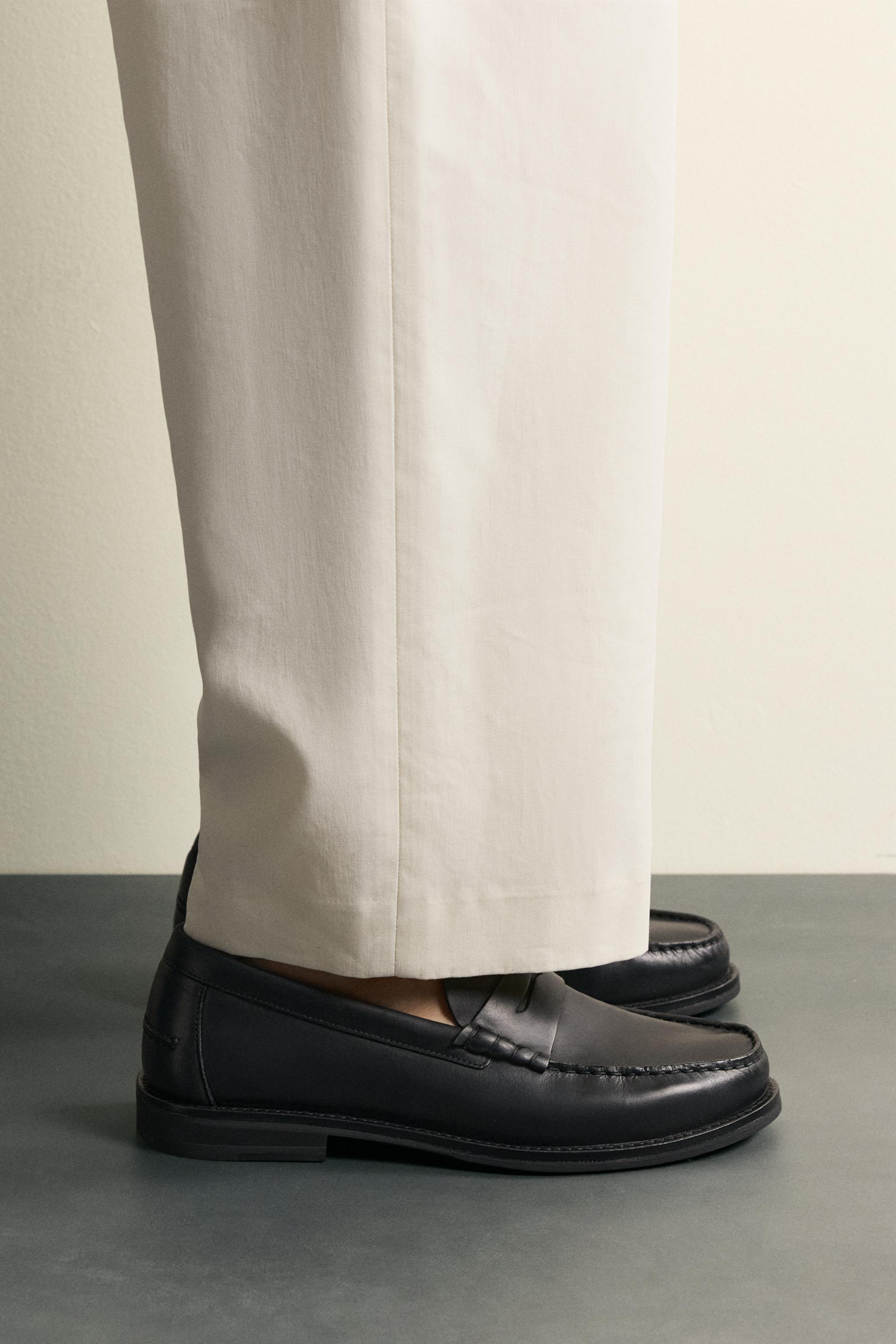 LEATHER PENNY LOAFERS